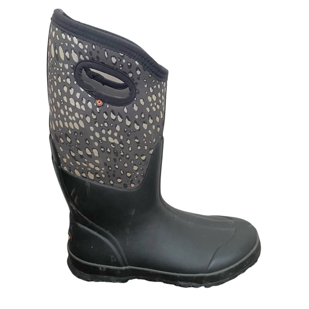 Bogs Women's Classic Waterproof Winter Boot Appaloosa Print Black 10
